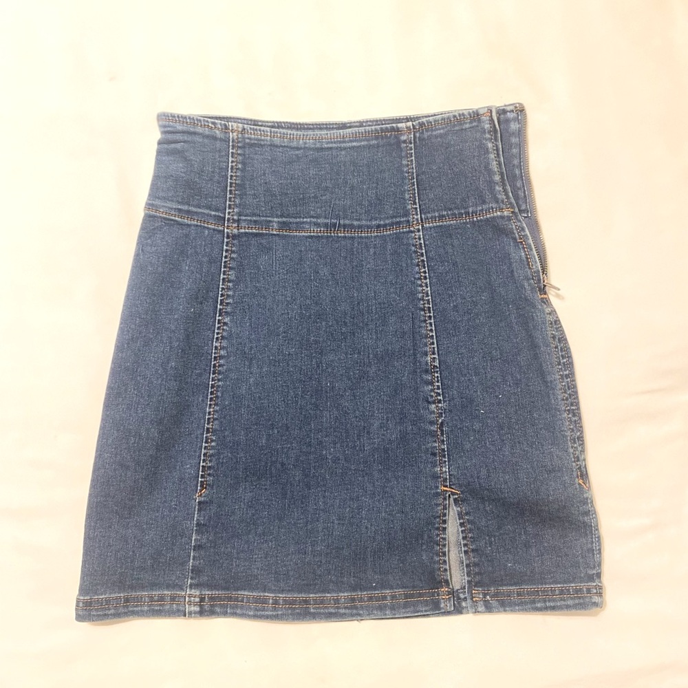 Free People Denim Mini Skirt
